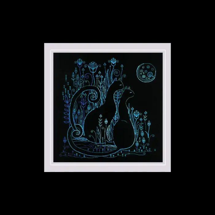 Cross Stitch Kit Riolis - "CATS. MOONLIGHT" 30X30 SR2173