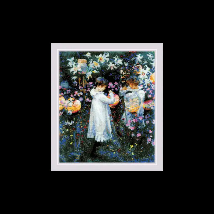 Cross Stitch Kit Riolis - CARNATION, LILY, LILY, ROSE AFTER J. S. SARGENT'S PAINTING 30X35 SR2053