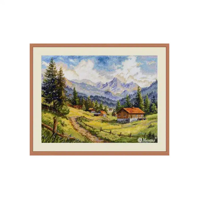 Cross Stitch Kit Merejka - "THE CHAMONIX VALLEY" 30X39,5 SK244