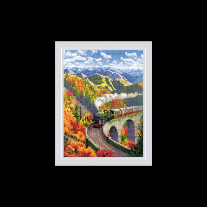 Cross Stitch Kit Riolis - "AUTUMN EXPRESS" 30X40 SR2211