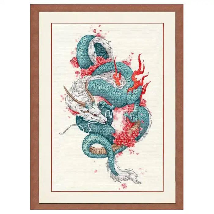 COUNTED CROSS STITCH KIT "DRAGON AND SAKURA" S/MG026