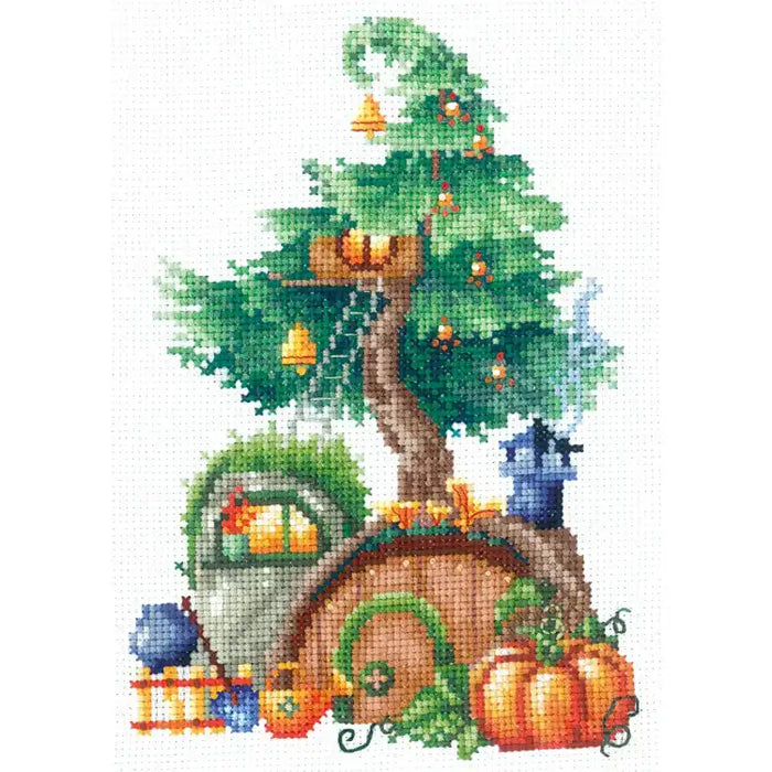 Cross Stitch Kit Andriana - TREEHOUSES. GENEROUS SAND-22
