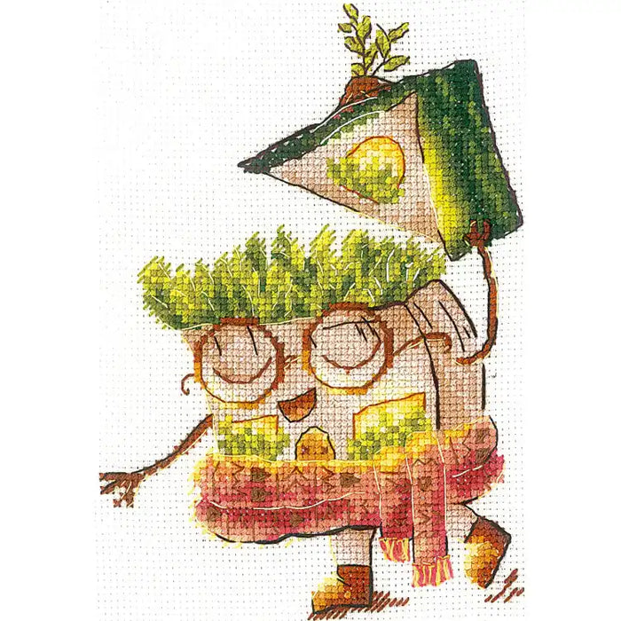Cross Stitch Kit Andriana - "HOUSE. GARDENER" SAND-29