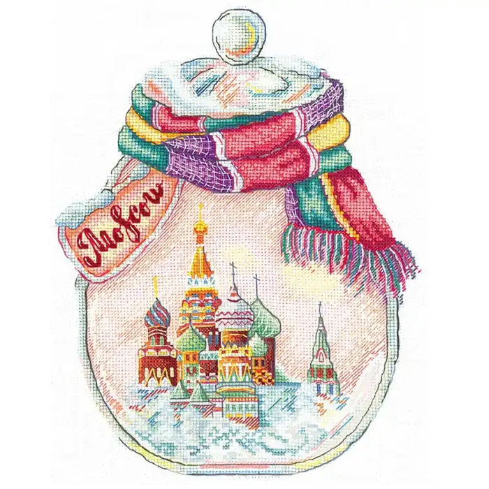 Cross Stitch Kit Andriana - CITIES IN BOTTLES, MOSCOW SANG-07