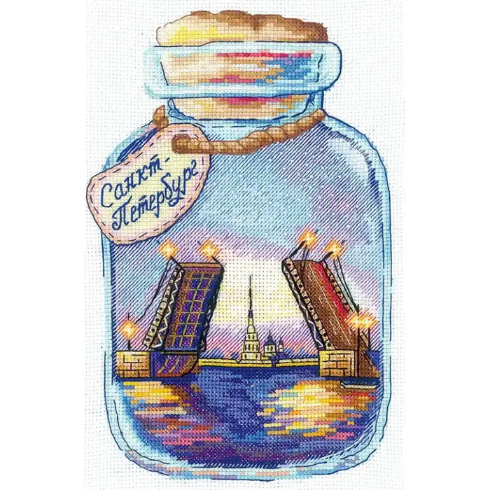 Cross Stitch Kit Andriana - CITIES IN BOTTLES, ST. PETERSBURG SANG-08