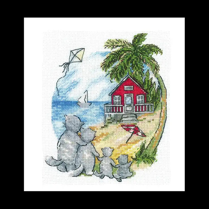 Cross Stitch Kit Andriana - "HOUSEWARMING. CATS" SANN-32