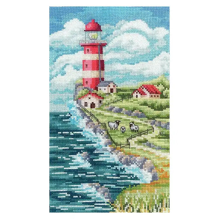 Cross Stitch Kit Andriana - "LANDSCAPE WITH A LIGHTHOUSE" SANP-64