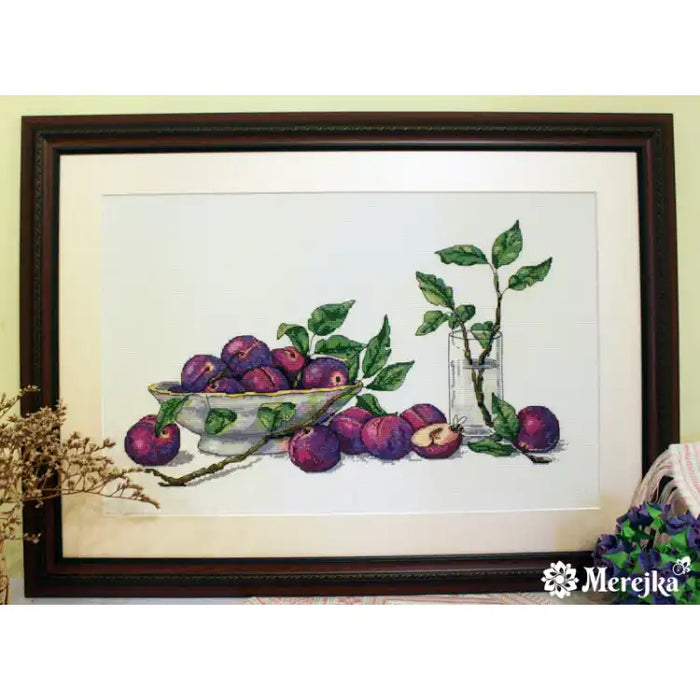 Cross Stitch Kit Merejka - SWEET PLUMS SK04