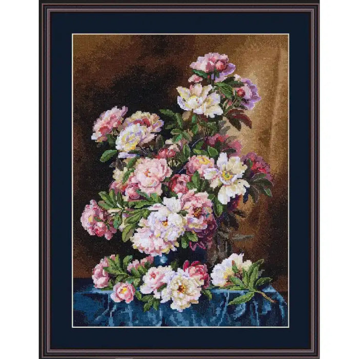 Cross Stitch Kit Merejka - LUSH PEONIES SK101