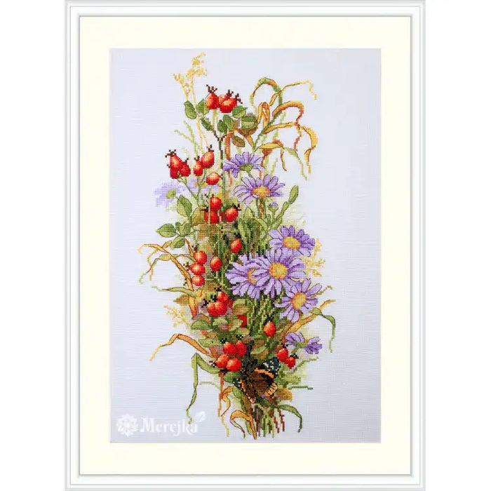 Cross Stitch Kit Merejka - WILDROSE BERRIES SK126