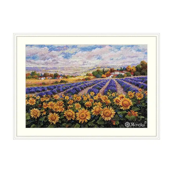 Cross Stitch Kit Merejka - FIELDS OF LAVENDER AND SUN SK179