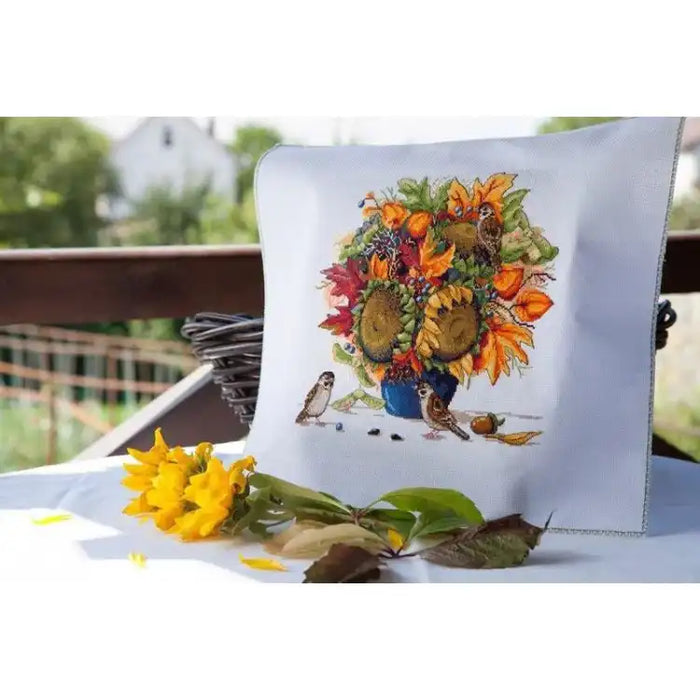 Cross Stitch Kit Merejka - SUNFLOWERS AUTUMN BOUQUET SK80