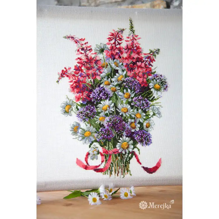 Cross Stitch Kit Merejka - FIELD FLOWERS SK95