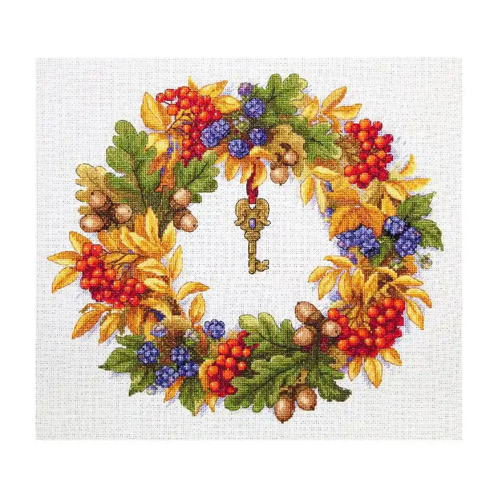 Cross Stitch Kit Merejka - AUTUMN WREATH SK99