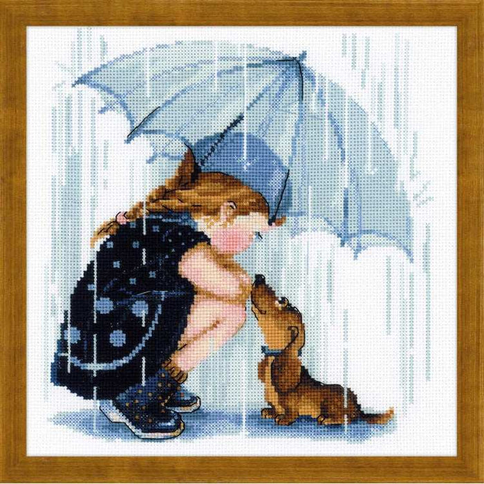 Cross Stitch Kit Riolis - UNDER MY UMBRELLA SR1720