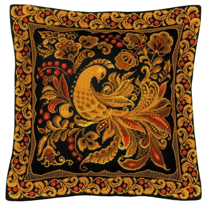 Cross Stitch Kit Riolis - CUSHION/PANEL KHOKHLOMA PAINTING SR1758