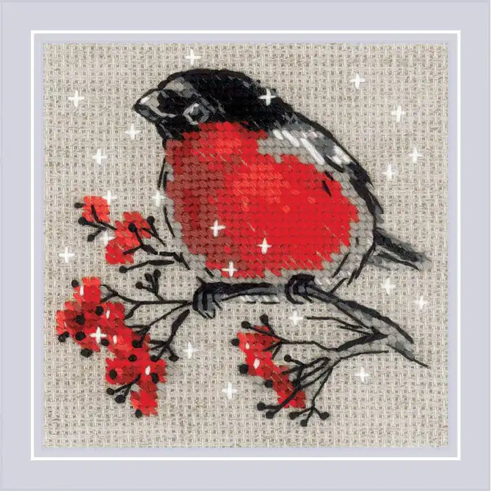 Cross Stitch Kit Riolis - WINTER GUEST 15X15 SR2132