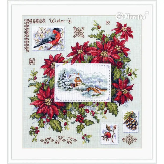 Cross Stitch Kit Merejka - WINTER SAMPLER SK119