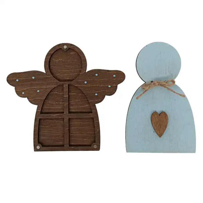 WOODEN BOX FOR BEADS. BLUE ANGEL KF027/100B