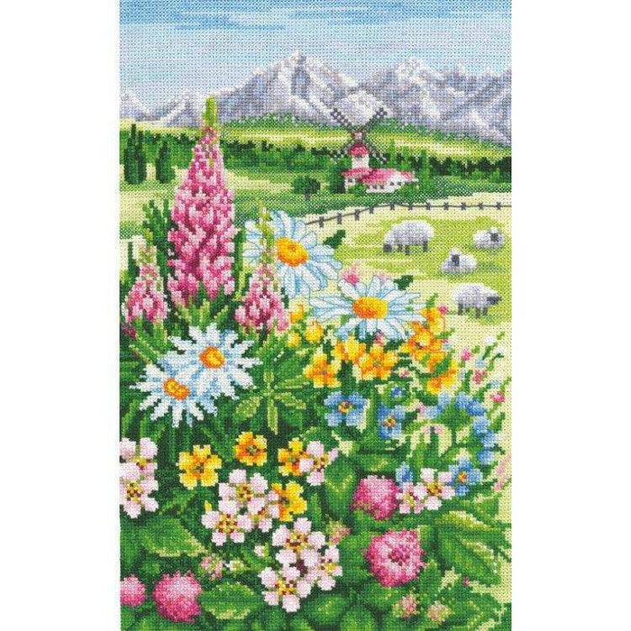 Cross Stitch Kit Andriana - Alpine Meadow, A-04 Andriana Cross Stitch Kits - HobbyJobby