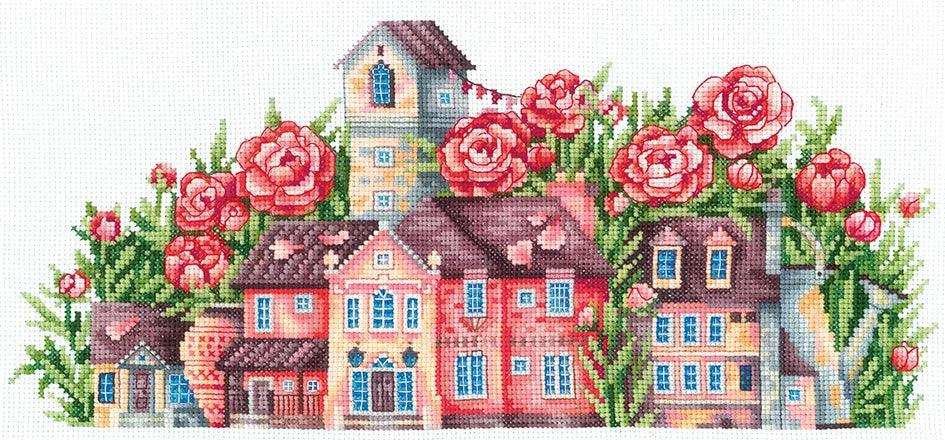 Cross Stitch Kit Andriana - Country of Peonies, C-54 Andriana Cross Stitch Kits - HobbyJobby