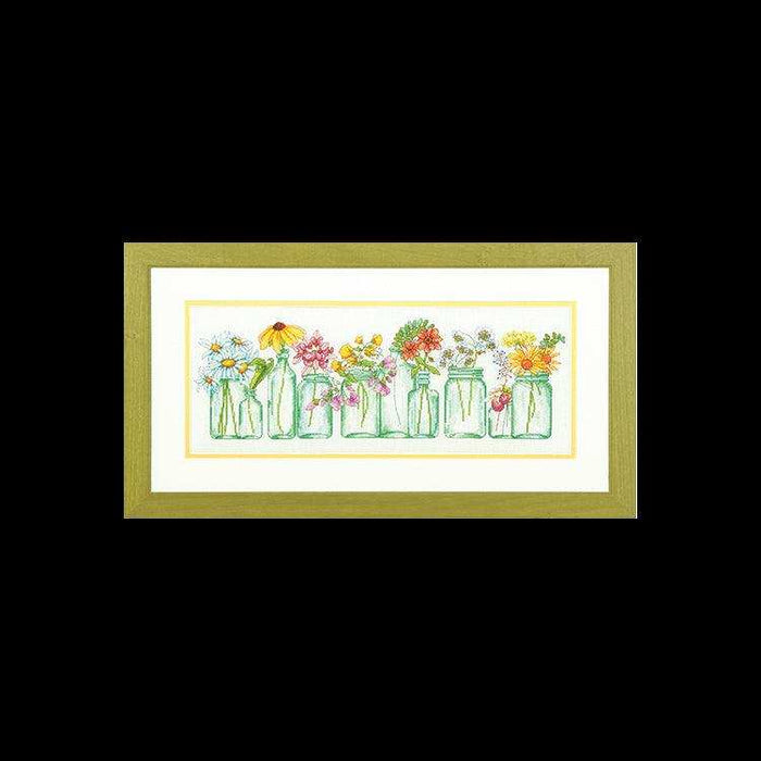 Cross Stitch Kit Dimensions - Mason Jar Lineup, D70-35310 Dimensions Cross Stitch Kits - HobbyJobby