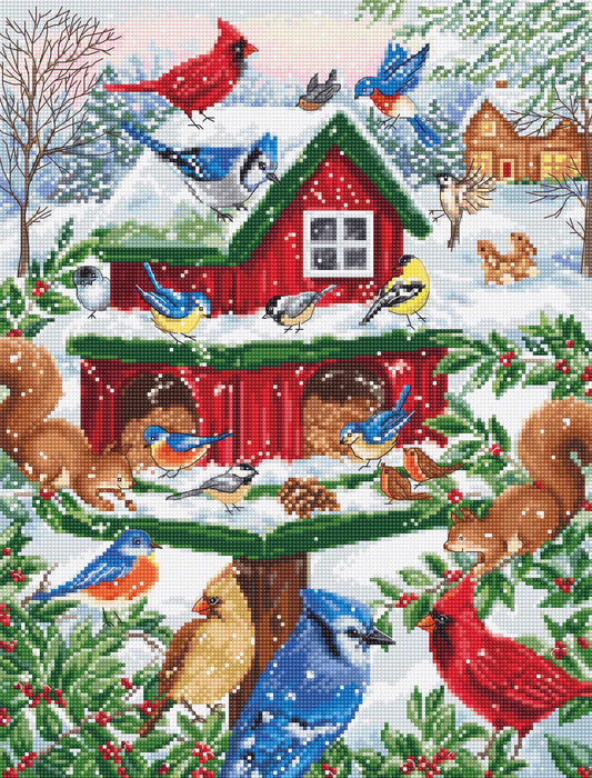 Cross Stitch Kit Luca-S - Blissful Bird Feeder, B2417 Cross Stitch Kits - HobbyJobby