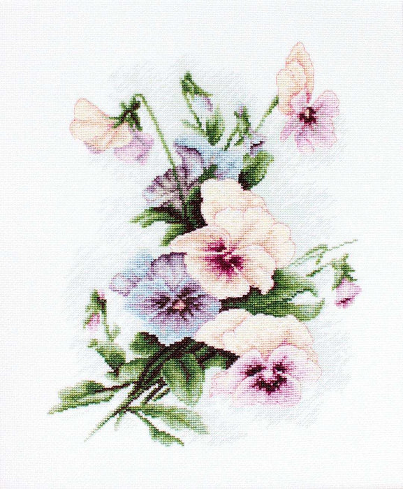 Cross Stitch Kit Luca-S - Pansies, B2231 - Luca-S