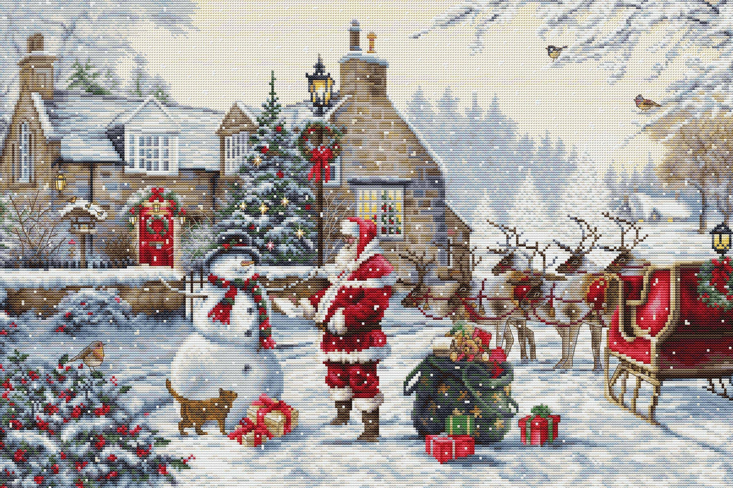 Cross Stitch Kit Luca-S - Santa's Cottage, BU5011 Cross Stitch Kits - HobbyJobby