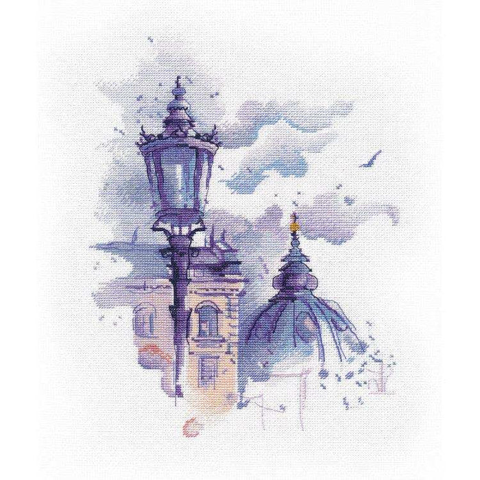 Cross Stitch Kit Oven - Architecture and lantern, 1526 Oven Cross Stitch Kits - HobbyJobby