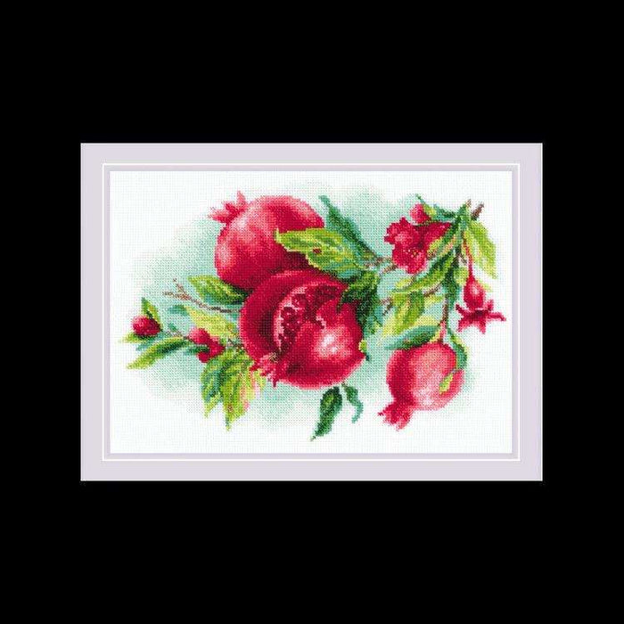 Cross Stitch Kit Riolis - "Juicy Pomegranate" Riolis Cross Stitch Kits - HobbyJobby