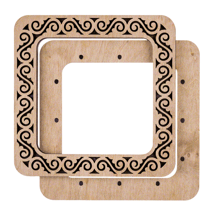 Magnetic Embroidery Hoop - Wooden Cross Stitch Hoop (10x10cm) Wonderland Crafts Hoops - HobbyJobby