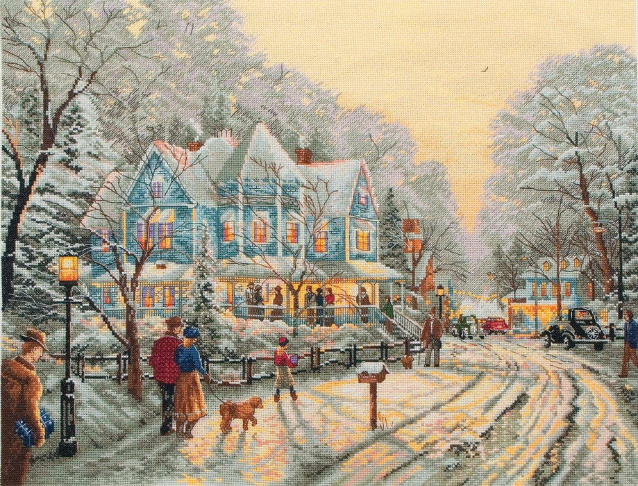 Maia Cross Stitch Kit - A Holiday Gathering - HobbyJobby