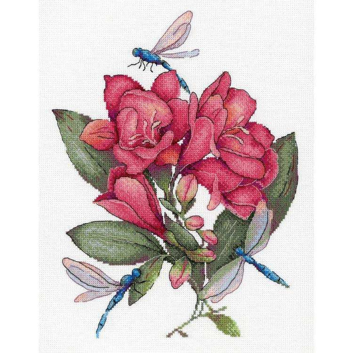 MP Studia Cross Stitch Kit - Delightful Freesia MP Studia Cross Stitch Kits - HobbyJobby