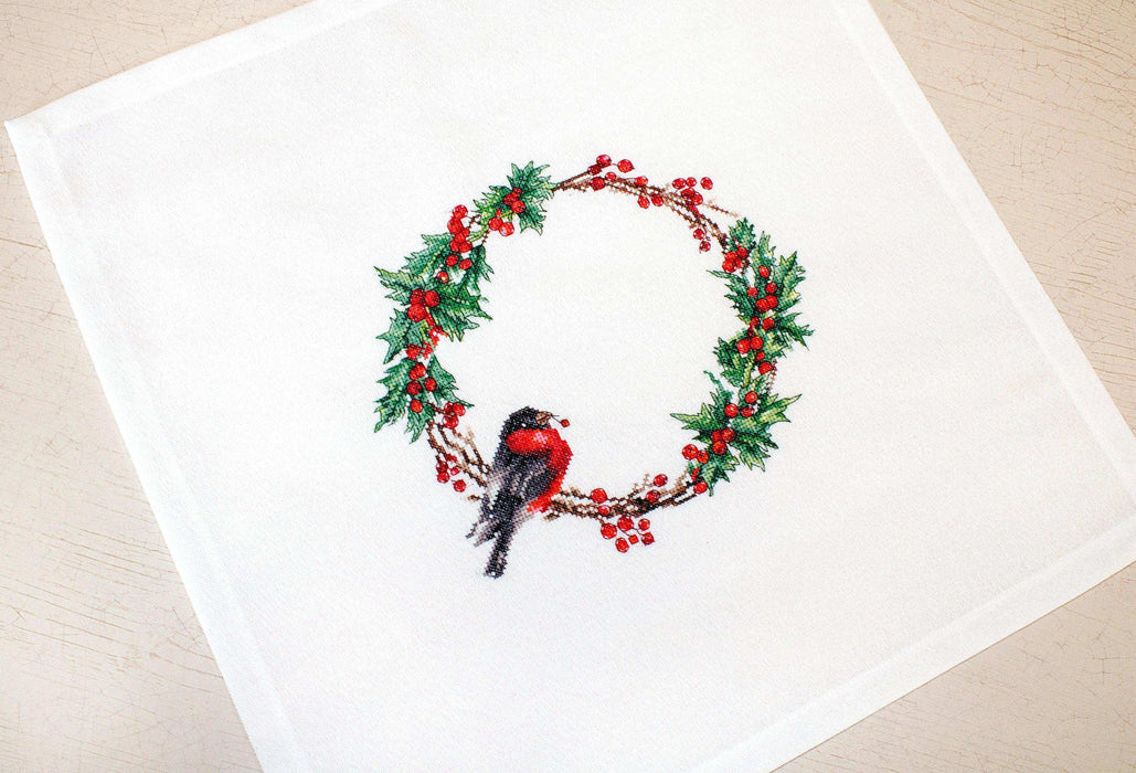 Table Topper - Cross Stitch Kit Table Cloth, FM015 Tablecloth Kits - HobbyJobby