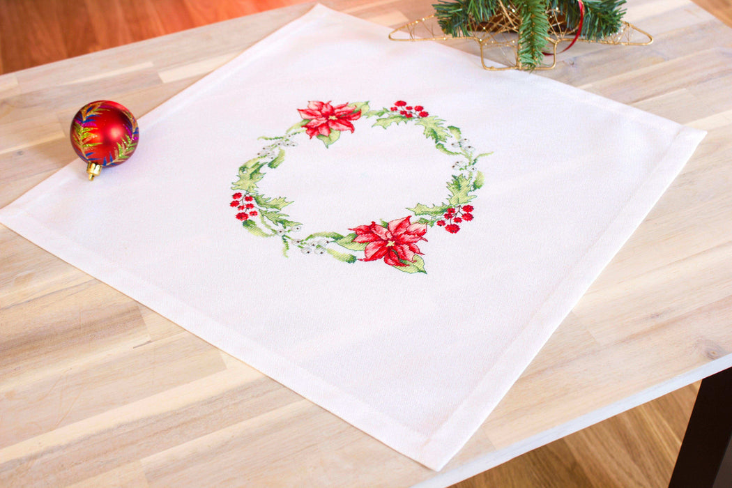 Table Topper - Cross Stitch Kit Table Cloth Tablecloth Kits - HobbyJobby