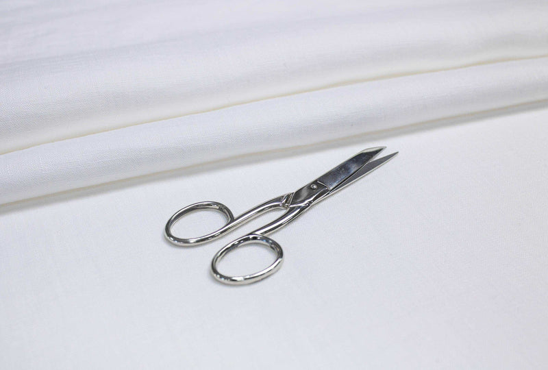 Luca-S Natural Pure 100% Linen Wrinkled Fabric Natural White Color Luca-S Linen Fabrics - HobbyJobby