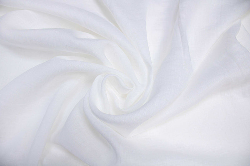Luca-S Natural Pure 100% Linen Wrinkled Fabric Natural White Color Luca-S Linen Fabrics - HobbyJobby