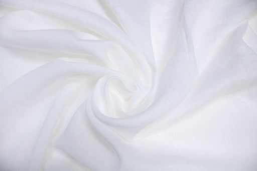 Luca-S Natural Pure 100% Linen Wrinkled Fabric Natural White Color Luca-S Linen Fabrics - HobbyJobby