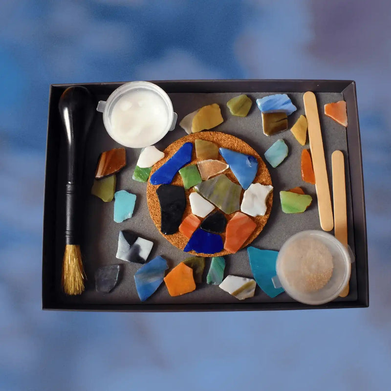 Mosaics, Craft Kit with Glass Tiles & Instructions