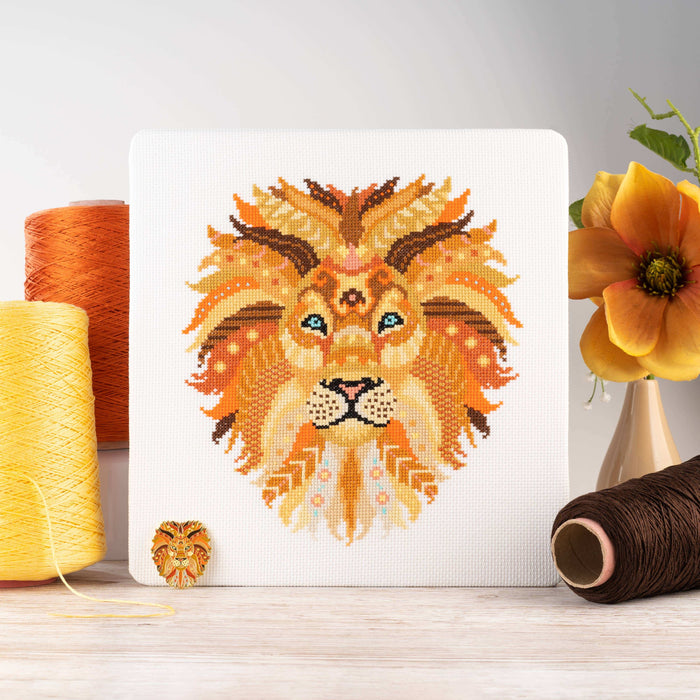 Mandala Lion Cross Stitch Kit