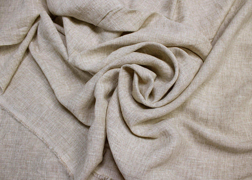 Luca-S Natural Pure Linen Wrinkled Fabric Rustic Color Luca-S Linen Fabrics - HobbyJobby