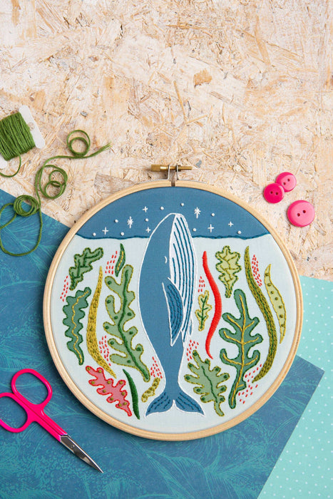 Stargazing Whale Embroidery Kit