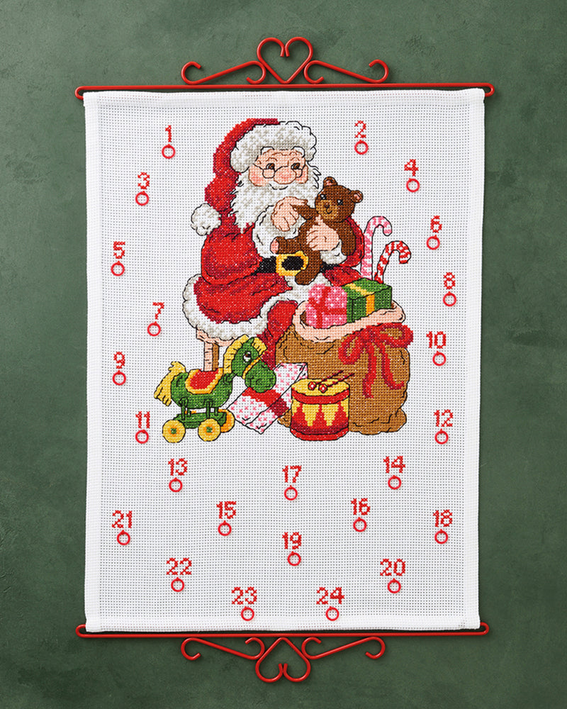 Cross Stitch Kit Permin - Santa Claus with teddy bear