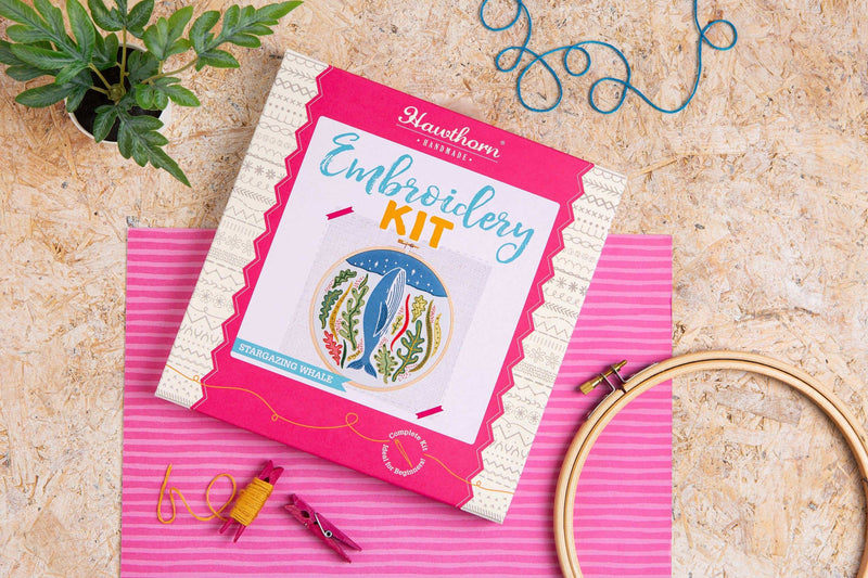 Stargazing Whale Embroidery Kit