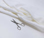 Luca-S Natural Pure 100% Linen Wrinkled Fabric Natural White Color Luca-S Linen Fabrics - HobbyJobby