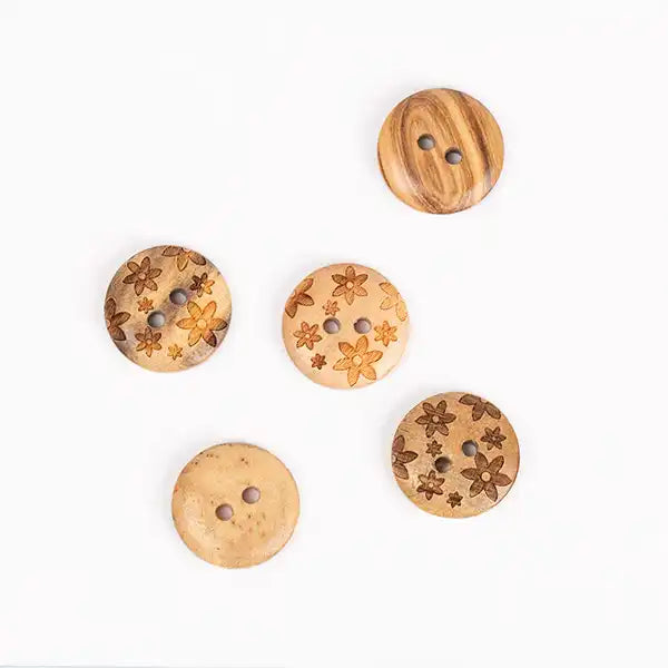 Flowers (wood) no. 628 Size: 15mm