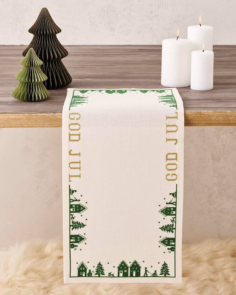 Cross Stitch Kit Permin - Green houses