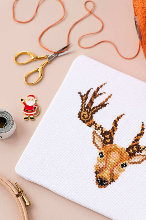 Mandala Reindeer Cross Stitch Christmas Craft Kit