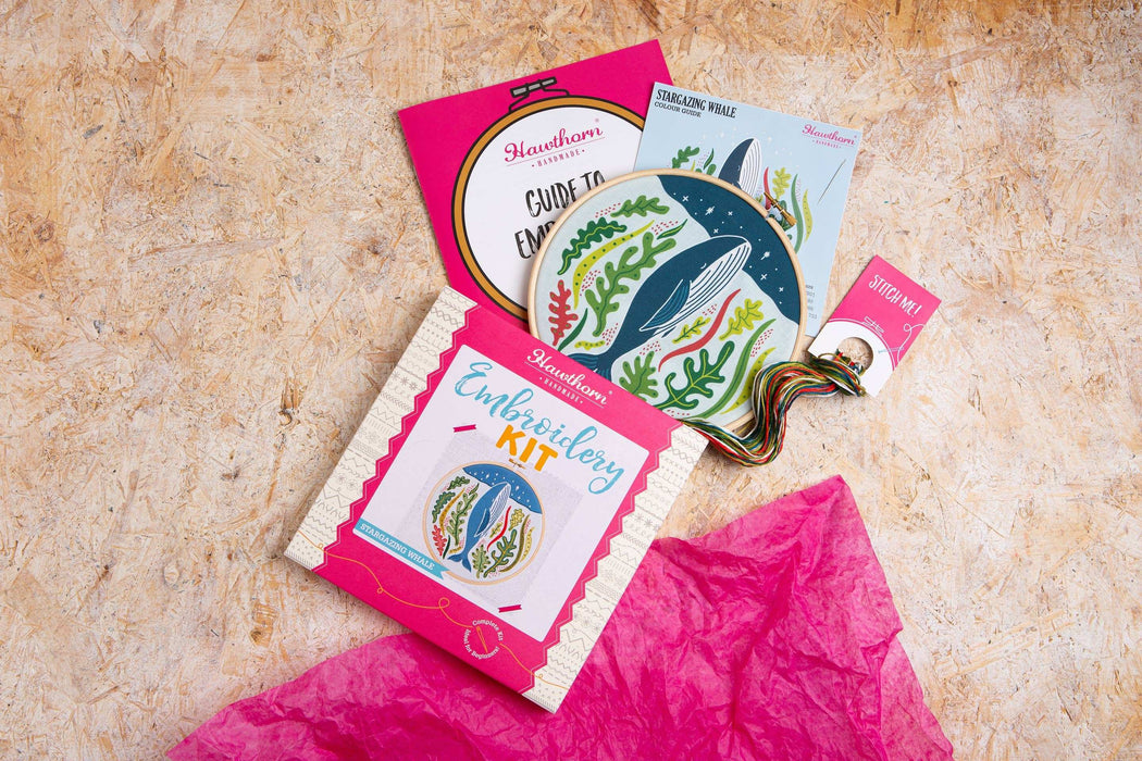Stargazing Whale Embroidery Kit